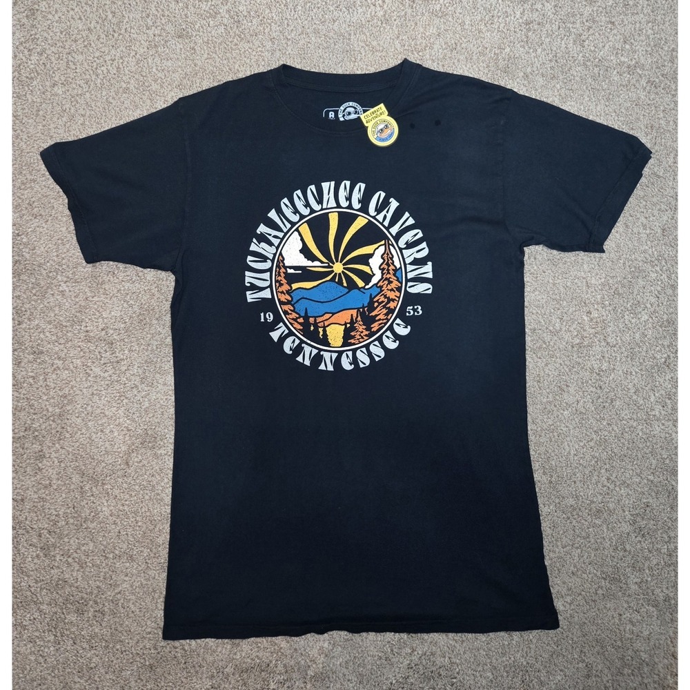 The Duck Company Tuckaleechee Caverns Tennessee Black T-Shirt Crew Neck M